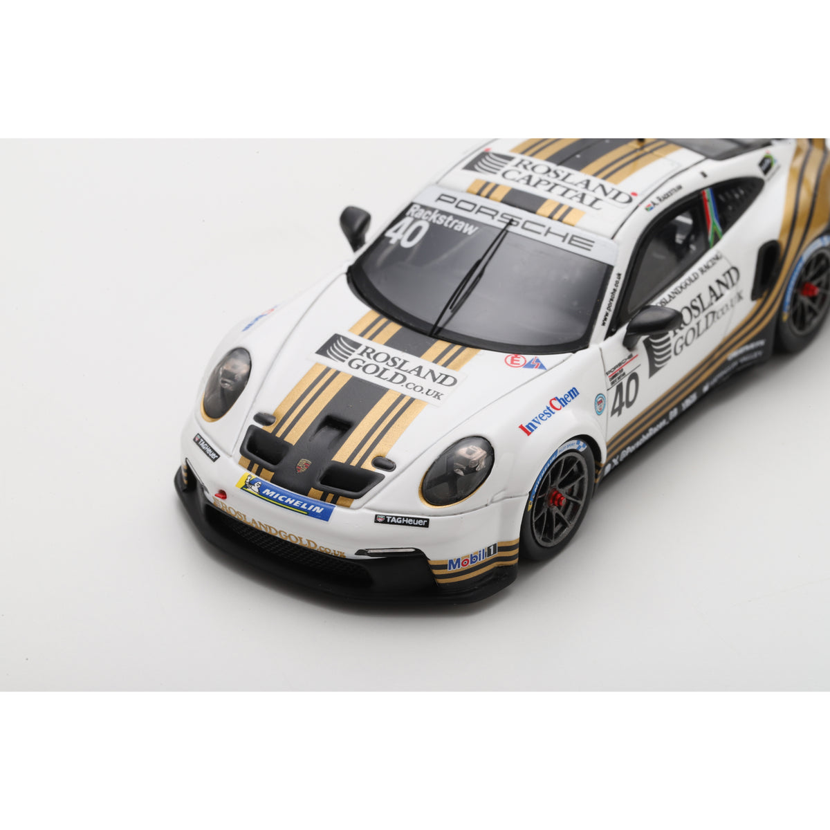 Spark UK040 1:43 - Porsche 911 GT3 Cup No.40 Porsche Carrera Cup Great Britain Champion 2025 Andrew Rackstraw