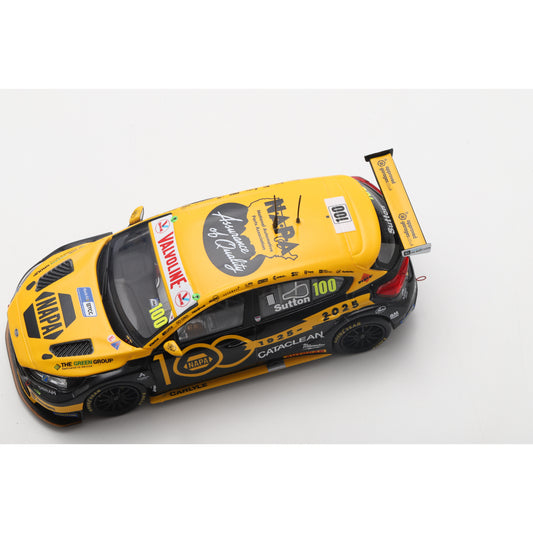 Spark UK041 1:43 - NAPA Racing UK No.100 Ford Focus BTCC - Brands Hatch Indy 2025 - 100 Years of NAPA Ashley Sutton Limited (500ex.)