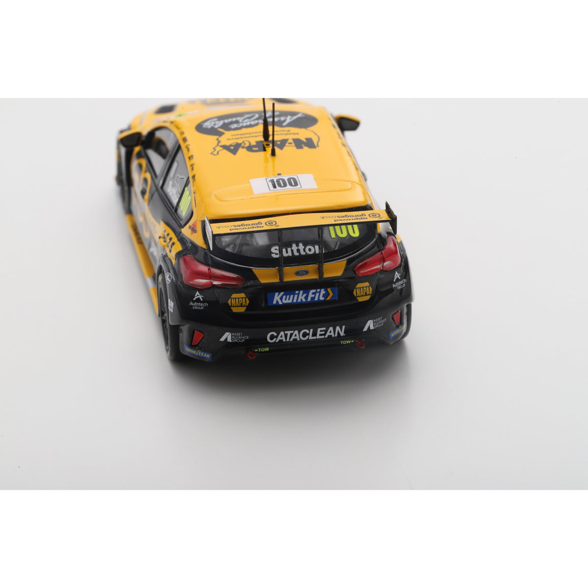 Spark UK041 1:43 - NAPA Racing UK No.100 Ford Focus BTCC - Brands Hatch Indy 2025 - 100 Years of NAPA Ashley Sutton Limited (500ex.)