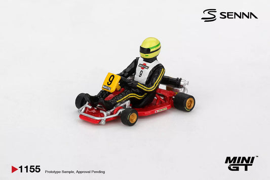 PRECOMMANDE - Mini GT MGT01155-L 1:64 - KART Formula K N°9 Karting World Championship 1981 Ayrton Senna