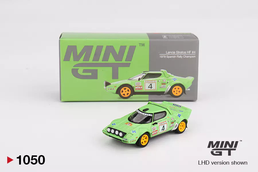 Mini GT MGT01050-L 1:64 - Lancia Stratos HF #4 - 1979 Spanish Rally Champion - J. de Bagration - N. Liopis