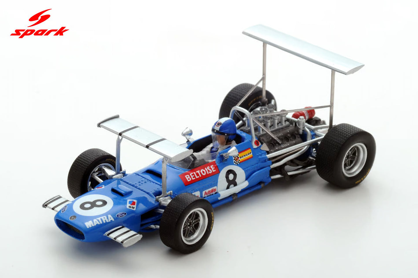 PRECOMMANDE - Spark S5382 1:43 - Matra MS10 No.8 South African GP 1969 Jean-Pierre Beltoise