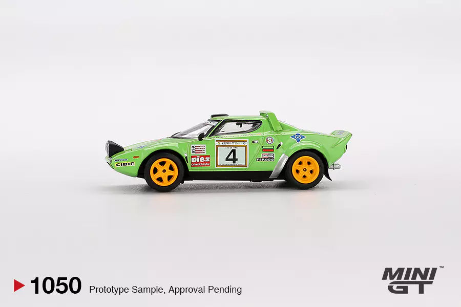 Mini GT MGT01050-L 1:64 - Lancia Stratos HF #4 - 1979 Spanish Rally Champion - J. de Bagration - N. Liopis