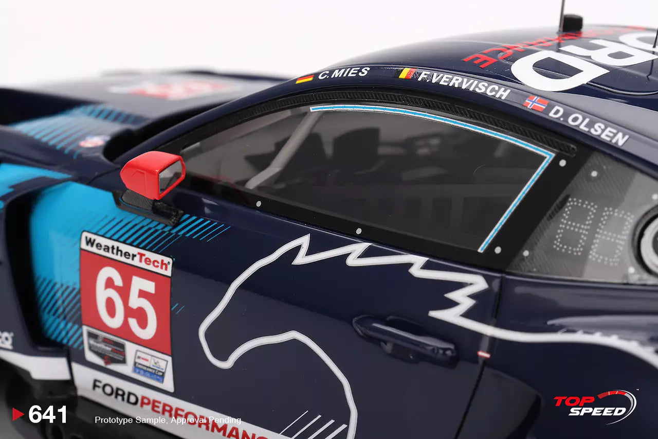 PRECOMMANDE - Top Speed TS0641 1:18 - FORD Mustang GT3 N°65 - Ford Multimatic Motorsports - Daytona 24h 2025 - F.  Vervisch - D. Olsen - C. Mies