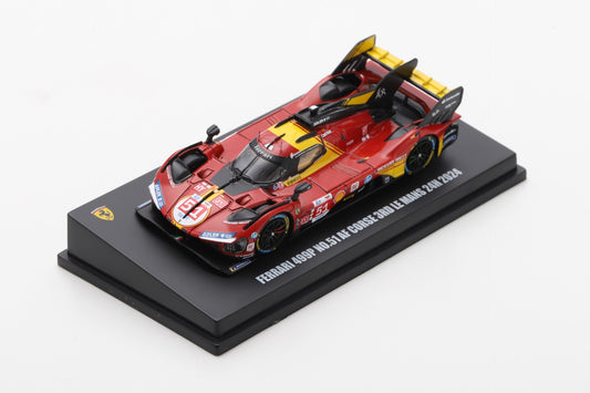 PRECOMMANDE - Looksmart LS64006LM 1:64 - Ferrari 499P No.51 Ferrari AF Corse 3rd Le Mans 24H 2024 A. Pier Guidi – J. Calado – A. Giovinazzi