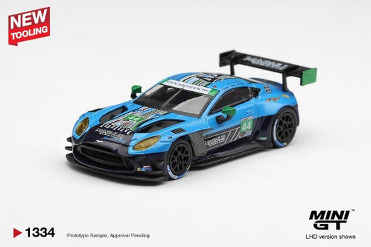 PRECOMMANDE - Mini GT MGT01334-L 1:64 - ASTON MARTIN Vantage GT3 EVO N°44 Magnus Racing 24H Daytona 2025  A. Lally - J. Potter - S. Pumpelly - N. Thiim