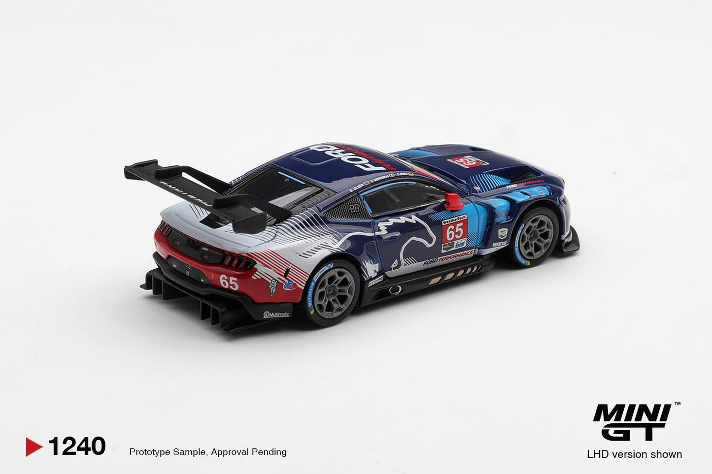 PRECOMMANDE - Mini GT MGT01240-L 1:64 - FORD Mustang GT3 N°65 Ford Multimatic Motorsports Vainqueur 24H Daytona 2025 F. Vervisch - D. Olsen - C. Mies