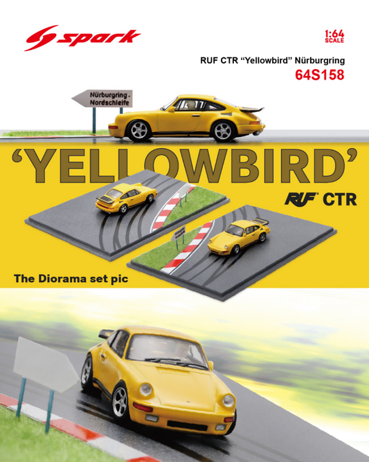 PRECOMMANDE - Spark 64S158 1:64 - RUF CTR Prototype Nürburgring (with special base) - Limited (1987ex.)