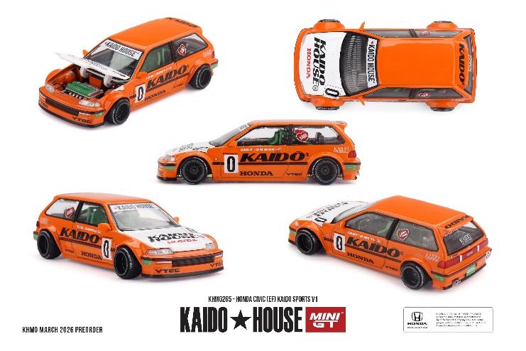 PRECOMMANDE - Kaido House KHMG265 1:64 - HONDA Civic (EF) Kaido Sports V1 1987