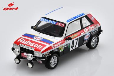 PRECOMMANDE - Spark S2614 1:43 - PEUGEOT 104 ZS N°47 18th Rallye Monte Carlo 1981 P. Toujan - A. Peuvergne