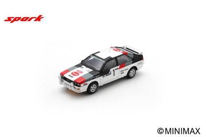 PRECOMMANDE - Spark S3223 1:43 - AUDI Quattro N°1 2nd Rallye Monte Carlo 1982  H. Mikkola - A. Hertz